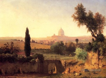 St Peters Rome paysage Tonaliste George Inness Peinture à l'huile